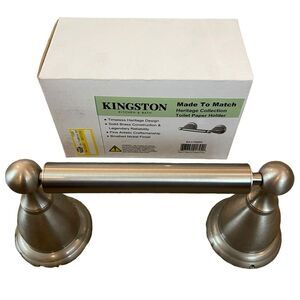 Kingston Brass BA1758sn Royale Toilet Paper‎ Holder 8-1/2 Brushed Nickel 3 Piece
